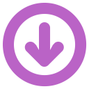 پیش‌نمایش فایل import-circle-file-downloaded-download از پک بنفش پررنگ (نمونه های رایگان)