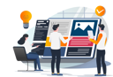 پیش‌نمایش فایل designers-working-on-website-layout-optimization-5623504 از پک فعالیت‌های تجاری