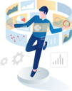 پیش‌نمایش فایل man-doing-data-analysis-using-vr-tech-5623447 از پک فعالیت تجاری