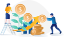 پیش‌نمایش فایل team-working-together-on-investment-growth-5623438 از پک فعالیت تجاری