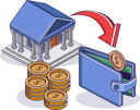 پیش‌نمایش فایل bank-building-and-money-wallet-5624540 از پک فناوری کسب‌وکار ۳