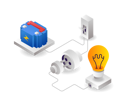 پیش‌نمایش فایل battery-powered-circuit-with-switch-and-bulb-6101086 از پک فناوری‌ها کسب‌وکار