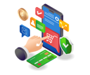 پیش‌نمایش فایل shopping-payment-transactions-with-smartphone-6191268 از پک فناوری کسب‌وکار