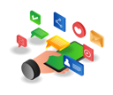 پیش‌نمایش فایل social-media-on-smartphone-6191280 از پک فناوری کسب‌وکار