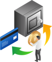 پیش‌نمایش فایل saving-money-in-safes-and-atm-6217213 از پک فناوری کسب‌وکار و آموزش