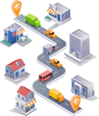 پیش‌نمایش فایل delivery-truck-giving-deliveries-over-the-city-6267105 از پک کسب و کار