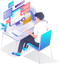 پیش‌نمایش فایل man-working-with-computer-on-desk-6267004 از پک کسب و کار
