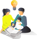 پیش‌نمایش فایل parents-are-teaching-children-to-learn-to-read-books-6267102 از پک کسب و کار