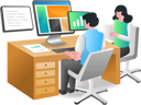 پیش‌نمایش فایل couple-of-web-designer-6286643 از پک کسب و کار