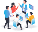 پیش‌نمایش فایل teamwork-strategy-meeting-6284840 از پک فناوری کسب‌وکار