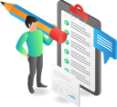 پیش‌نمایش فایل man-with-to-do-list-6492710 از پک فناوری کسب‌وکار