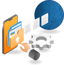پیش‌نمایش فایل sending-data-from-smartphone-6492892 از پک فناوری کسب‌وکار
