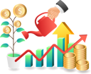 پیش‌نمایش فایل watering-money-tree-6608462 از پک فناوری کسب‌وکار