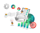 پیش‌نمایش فایل investment-target-through-digital-marketing-6563519 از پک فناوری کسب‌وکار