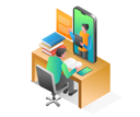 پیش‌نمایش فایل student-studying-online-using-smartphone-6563457 از پک فناوری کسب‌وکار
