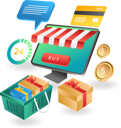 پیش‌نمایش فایل online-shopping-e-commerce-application-web-6608547 از پک کسب و کار