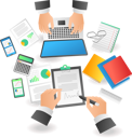 پیش‌نمایش فایل team-working-together-on-project-6608559 از پک کسب و کار