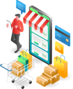 پیش‌نمایش فایل online-shopping-app-6608619 از پک فعالیت‌های تجاری