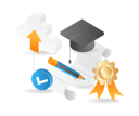 پیش‌نمایش فایل online-cloud-education-graduation-7232331 از پک فناوری کسب‌وکار