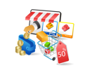 پیش‌نمایش فایل online-shopping-cashback-7302247 از پک فناوری کسب‌وکار