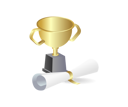 پیش‌نمایش فایل trophy-and-paper-scroll-7302155 از پک فناوری کسب‌وکار