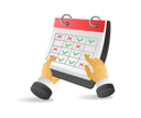 پیش‌نمایش فایل check-mark-on-calendar-plan-7451369 از پک فناوری کسب‌وکار