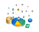 پیش‌نمایش فایل money-business-team-network-over-pie-chart-8212769 از پک کسب‌وکار و فناوری