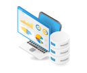 پیش‌نمایش فایل database-analysis-isometric-illustration-9640199 از پک فناوری کسب‌وکار