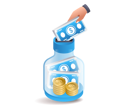 پیش‌نمایش فایل storing-banknotes-in-a-bottle-piggy-bank-10066946 از پک فناوری و کسب‌وکار