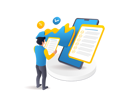 پیش‌نمایش فایل analytical-data-checklist-with-business-smartphone-10066797 از پک فناوری و کسب‌وکار