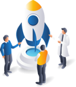 پیش‌نمایش فایل team-is-launching-a-rocket-11345851 از پک فناوری کسب‌وکار