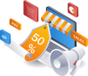 پیش‌نمایش فایل online-shopping-discounts-11534831 از پک فناوری و کسب‌وکار