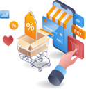 پیش‌نمایش فایل online-shopping-in-e-commerce-market-11534827 از پک فناوری و کسب‌وکار