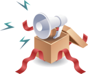 پیش‌نمایش فایل megaphone-emerging-from-cardboard-box-12025895 از پک فناوری و کسب‌وکار