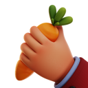 پیش‌نمایش فایل carrot-with-hand-8441054 از پک اشیاء روز عید پاک