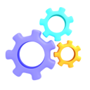 پیش‌نمایش فایل three-gears-5509688 از پک مجموعه آیکن‌های کسب‌وکار سه‌بعدی، نسخه ۱