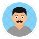 پیش‌نمایش فایل mustache-man-6 از پک آیکون های تخت آواتار