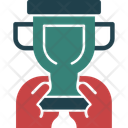 پیش‌نمایش فایل hand-with-a-trophy-for-recognition-10385574 از پک شغل منصسرگرم‌کنندهه