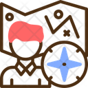 پیش‌نمایش فایل person-with-a-map-and-compass-for-direction-10426900 از پک شغل منصسرگرم‌کنندهه