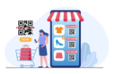 پیش‌نمایش فایل girl-doing-payment-using-qr-code-payment-5380214 از پک کدنویسی، برنامه‌نویسی، کیوآر و وب