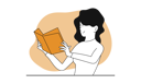 پیش‌نمایش فایل girl-reading-lesson-on-textbook-9722259 از پک آموزش