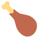 پیش‌نمایش فایل chicken-poultry-leg-bon-non-vegetarian-food-symbol-emoj از پک خوراکی و نوشیدنی تویموجی