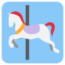 پیش‌نمایش فایل carousel-horse-fair-ride-riding-circus-funfair-enjoyment-emoj-symbol از پک سفر و مکان های توئیجی