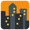 پیش‌نمایش فایل city-sunset-view-buildings-infrastructure-emoj-symbol از پک سفر و مکان های توئیجی