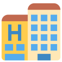 پیش‌نمایش فایل hotel-restaurant-building-food-drink-resident-stay-travelling-emoj-symbol از پک سفر و مکان های توئیجی