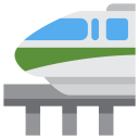 پیش‌نمایش فایل monorail-overbridge-train-on-road-railway-emoj-symbol از پک سفر و مکان های توئیجی