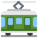 پیش‌نمایش فایل railway-car-electric-train-tram-trolleybus-emoj-symbol از پک سفر و مکان های توئیجی
