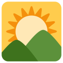 پیش‌نمایش فایل sunrise-over-mountains-morning-sun-mountain-greenery-emoj-symbol از پک سفر و مکان های توئیجی