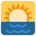 پیش‌نمایش فایل sunrise-over-sea-morning-sun-emoj-symbol از پک سفر و مکان های توئیجی