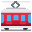 پیش‌نمایش فایل tram-car-on-road-train-railway-emoj-symbol از پک سفر و مکان های توئیجی